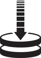 Download icon symbol image vector. Illustration of the down load design. EPS 10 vector
