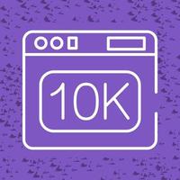 icono de vector de 10k