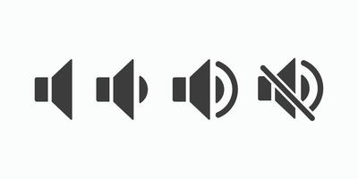 Speaker volume icon. Loudspeaker icon set vector. Sound Icon set vector