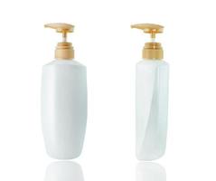 Gel, Foam Or Liquid Soap Dispenser Pump Plastic Bottle White. photo