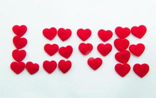 Heart shape on white background photo