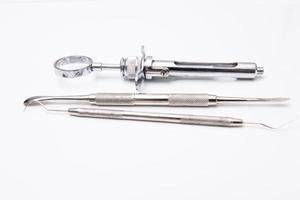 Dental tools in dental clinic photo