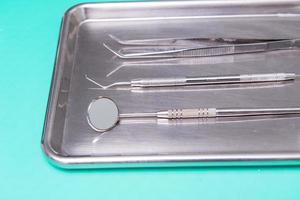 Dental tools in dental clinic photo