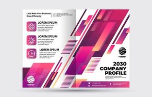 Modern Gradient Geometric Company Profile Template vector