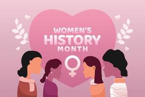 Women's History Month Design For International Moment vector