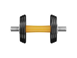 dumbbell icon 3d rendering vector illustration