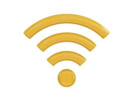 wifi icon 3d rendering vector illustration