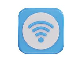 wifi icon 3d rendering vector illustration