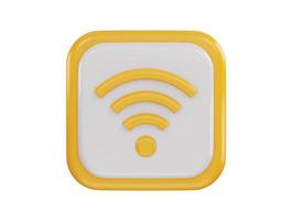 wifi icon 3d rendering vector illustration