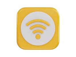 wifi icon 3d rendering vector illustration