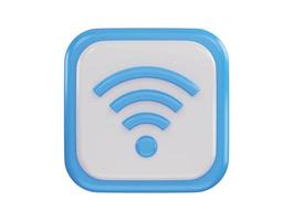 wifi icon 3d rendering vector illustration