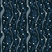 The cosmos pattern of blue moving particles in the form of curved lines is a striped pattern in a modern style, vertical waves with stars. Dark futuristic abstract geometric design in vector