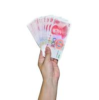 Handling Yuan or RMB, Chinese Currency photo