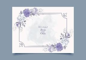hermosa floral Boda invitación tarjeta flor diseño eps vector