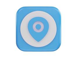 location icon 3d rendering vector illustration