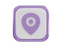 location icon 3d rendering vector illustration