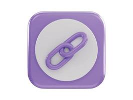 link chain icon 3d rendering vector illustration