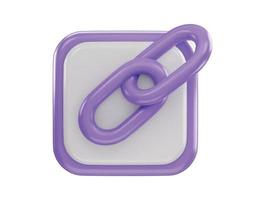 link chain icon 3d rendering vector illustration