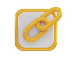 link chain icon 3d rendering vector illustration