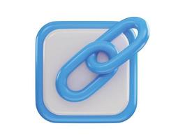 link chain icon 3d rendering vector illustration