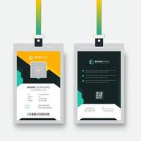 Modern and colorful Id Card Layout with abstract shape professional corporate employee identity card template vector