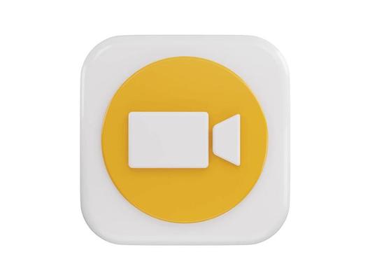 video camera icon 3d rendering vector illustration
