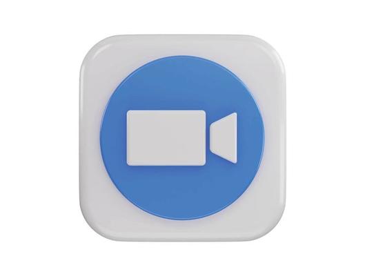 video camera icon 3d rendering vector illustration