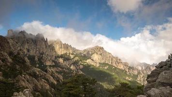 Beautiful rocky spikes of The Aiguilles de Bavella canyon in Corsica, France video