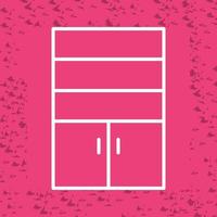 Cupboard with Shelves Vector Icon