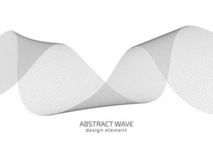 Abstract wave design element on white background vector