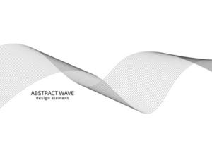 Abstract wave design element on white background vector