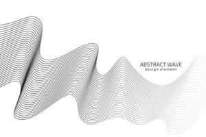 Abstract wave design element on white background vector
