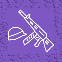 Gun and Helmet Vector Icon