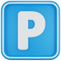 3d Symbol Illustration Parkplatz Zeichen png