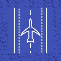 Plane on Runway Vector Icon