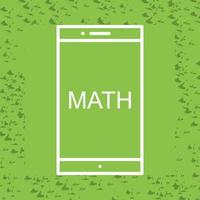 Studying Math on Mobile Vector Icon