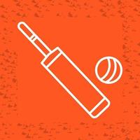 Cricket Bat and Ball Vector Icon