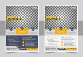 Handyman home repair flyer template vector