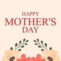 Happy mother's day greeting card design vector