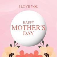 Happy mother's day greeting card design vector