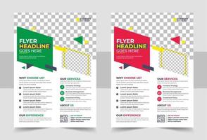 Digital marketing corporate flyer template design, Corporate Business Flyer poster pamphlet brochure cover design layout background, two colors scheme, vector template in A4 size