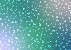 Random number gradient pastel math background vector