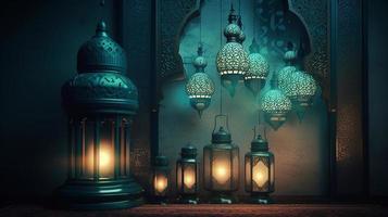 ramadan kareem lantern background photo