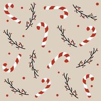 Cute christmas seamless vector pattern background illustration with holidays elements
