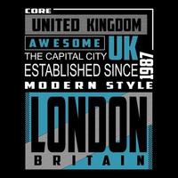 Londres, Inglaterra texto, logotipo, vector diseño