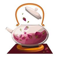 Rose tea.Vector illustration. vector