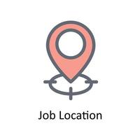 Job Location Vector  Fill outline Icons. Simple stock illustration stock