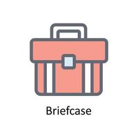 Briefcase Vector  Fill outline Icons. Simple stock illustration stock