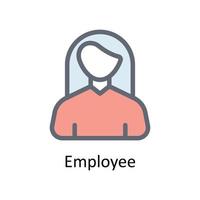 Employee Vector  Fill outline Icons. Simple stock illustration stock