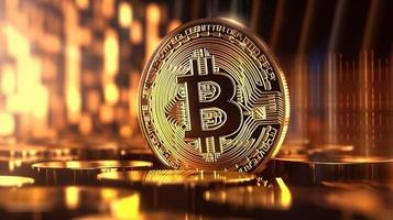 bitcoins artístico financiero red un creativo representación de digital riqueza ,financiero concepto el bitcoin en el antecedentes red foto